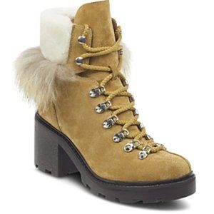 Sigerson Morrison Women's Shearling Fur Ankle Boots Size EU37 US6.5 NWT